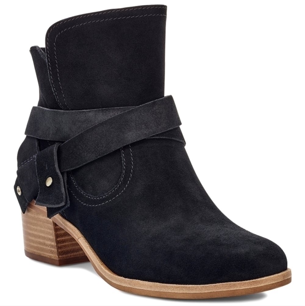 Ugg Australia Women Elora  Ankle Suede Heels Boots shoes sz 7